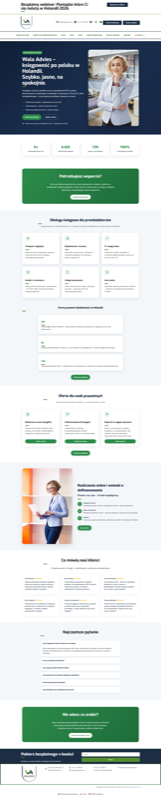 walaadvies.nl - strona stworzona metodą z warsztatu