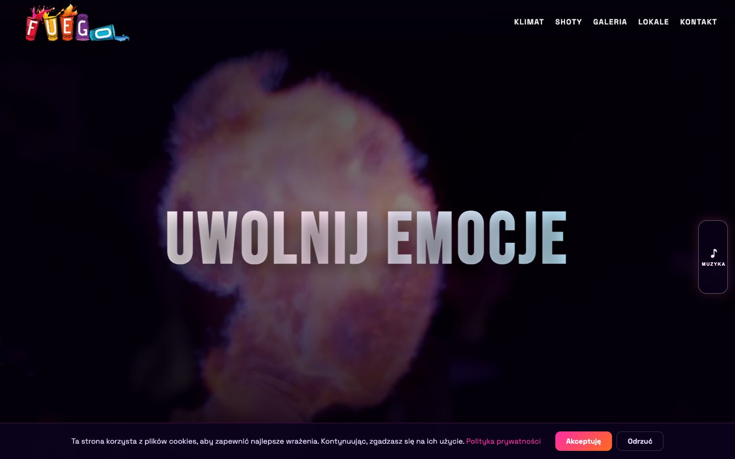 FUEGO Shot-Bar — strona