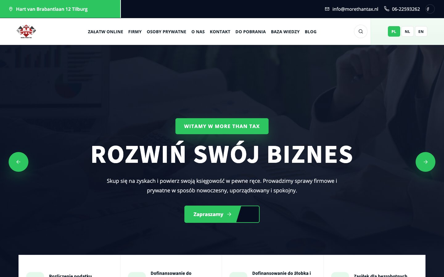 MoreThanTax — strona i automatyzacje